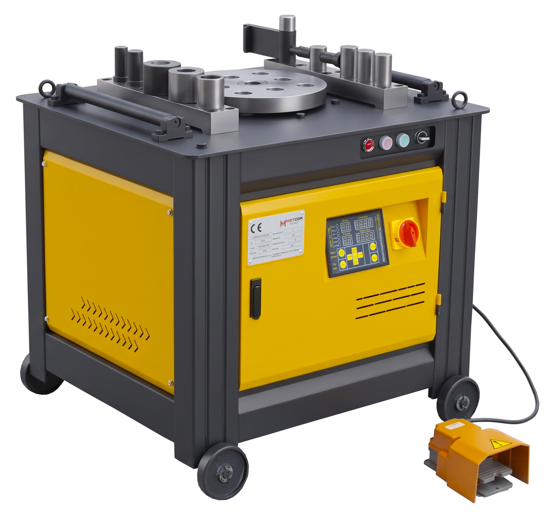 Giętarka CNC do prętów zbrojeniowych 4-40 mm GW45