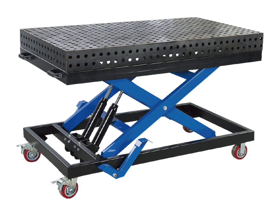Mobilny stół spawalniczy z regulowaną wysokością Metcor 1500x830C Mobilny stół spawalniczy z regulowaną wysokością Metcor 1500x830C