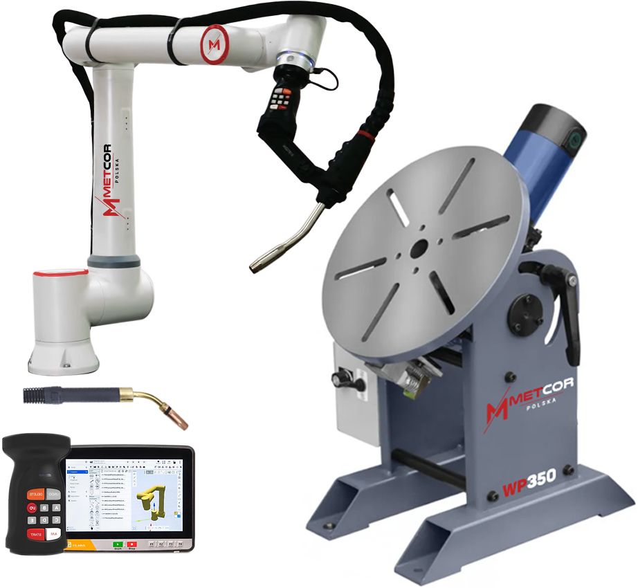 Zautomatyzowane stanowisko spawalnicze Robot, Cobot + Pozycjoner WP350 Metcor Polska